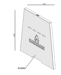 Beton céramique plaque arrière