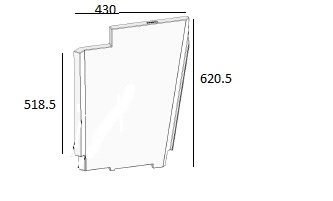 Beton céramique plaque latérale G