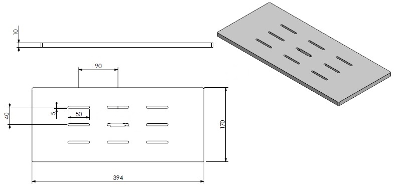 Grille de combustion  noire