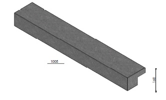 Rebord en pierre 160X100MM