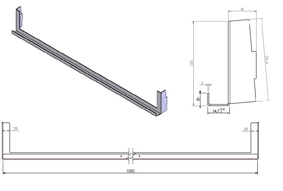 Renfort déflecteur inférieur avant noir