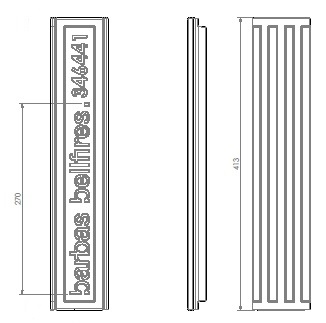 Lamelle en fonte (a ajuster)H=413mm