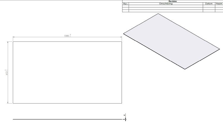Vitre frontale GFP 110/55