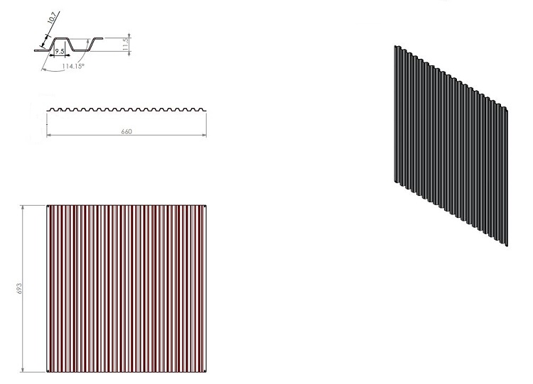 Fond arrièrre GFP 70/70 industriel
