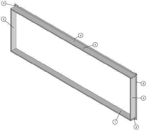 Floating frame excl vitre HBL(-T) noir (depuis 10-5-2021)