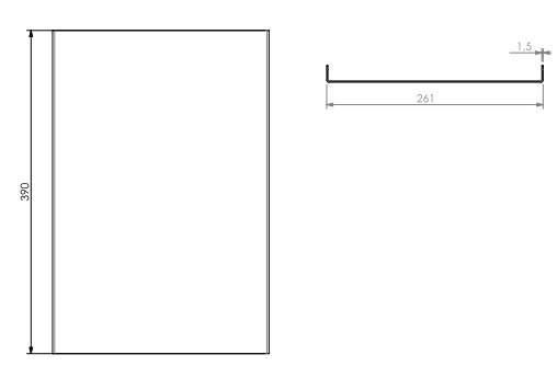 Lamelle arrière HBL-3 noire (depuis 10-5-2021)