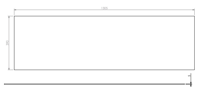 Miroir céramique noir paroi arrière HBL