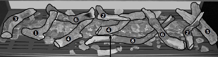 Jeu de buches bois céramique bois HBL-T