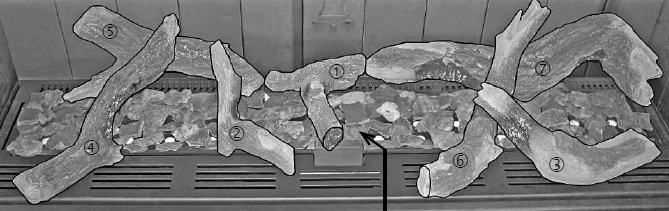 Jeu de buches bois céramique View L-M3/Corner L-M3/HB L-M3