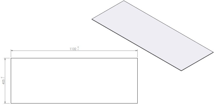 Vitre F.F. HBM-3 dim 1132x405