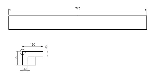 Rebord en pierre HBS 3/York L