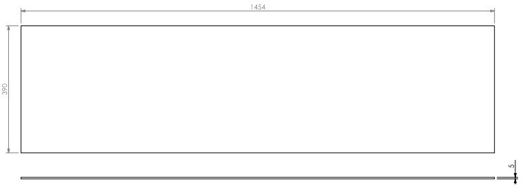 Miroir céramique noir paroi arrière HBXL