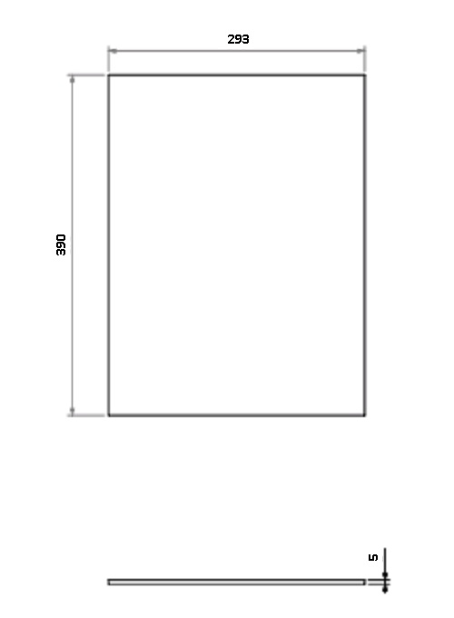 Miroir céramique noir paroi latérale HBM