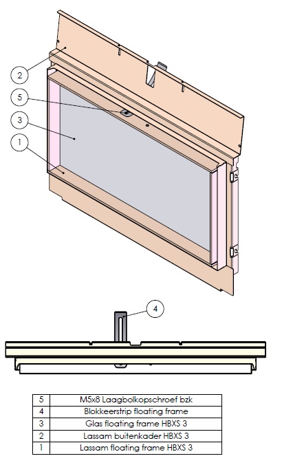 Floating frame complet HBXS-3 noir (depuis 10-5-2021)