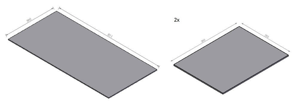 Miroir céramique noir  - set HBXS