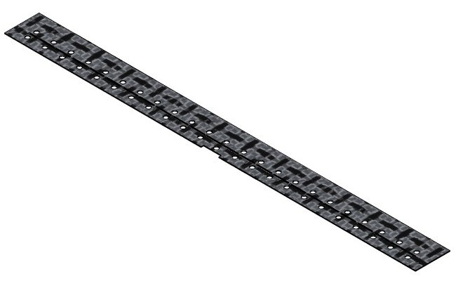 Tapis noir ceramique couvrant brûleur  L= 1617 mm