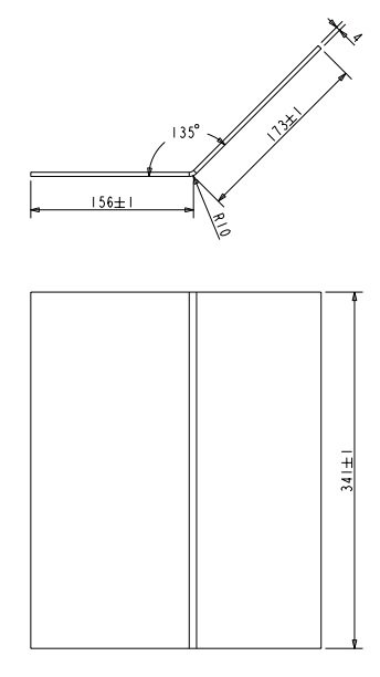 Vitre Panolux 65 dim. (156+173)x341