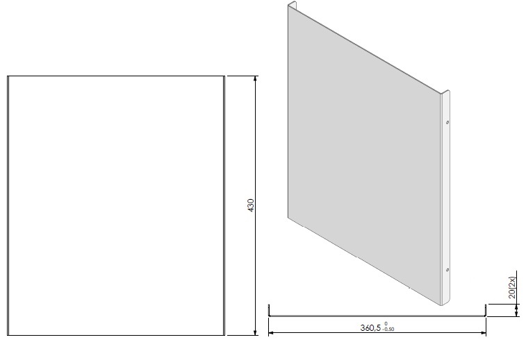 Paroi arrière lisse