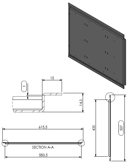 RDL D/G - Plaque fermée modele 60