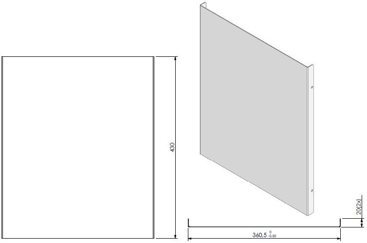 Paroi arrière lisse  RDL L/R