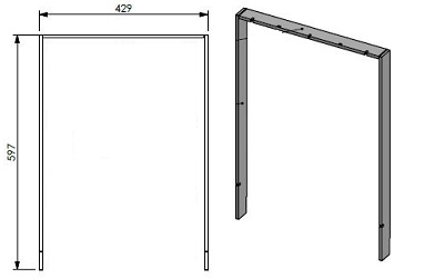 Cadre encastrable SmB 45-60