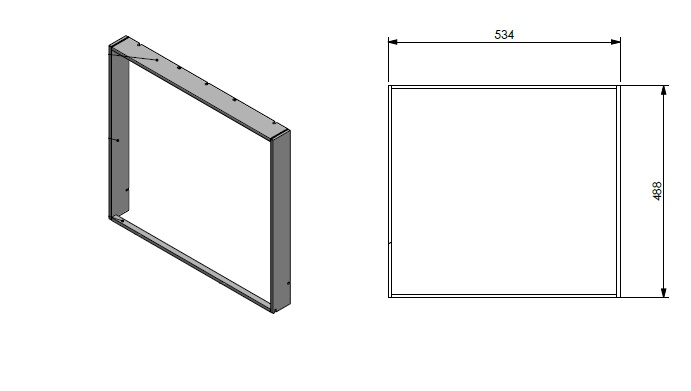 Cadre de profondeur 15mm SmB 55-55
