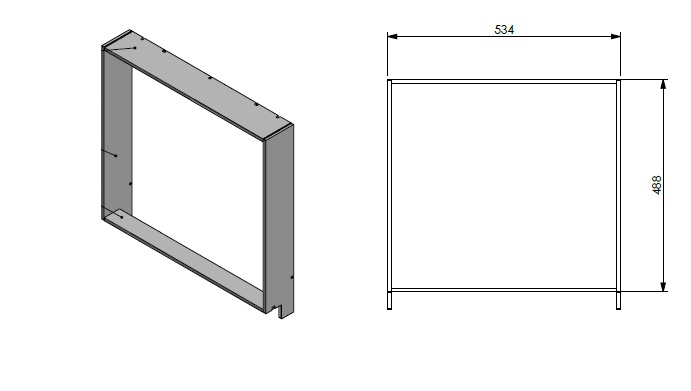 Cadre de profondeur 50mm SmB 55-55