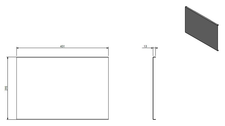 Paroi arrière lisse SmB55-55 Box