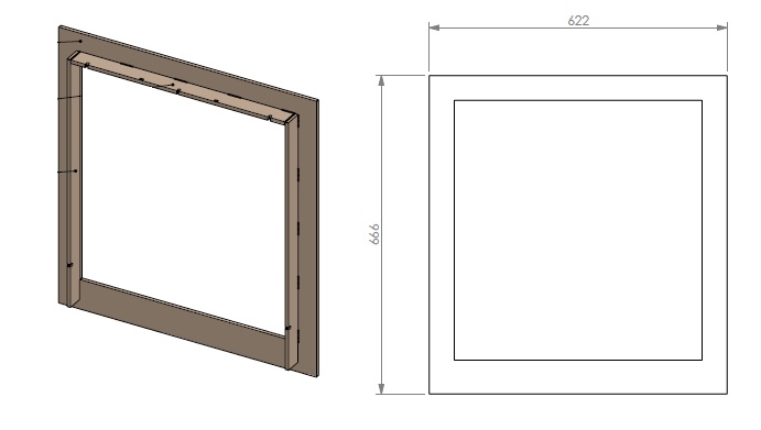 Cadre classique 52mm