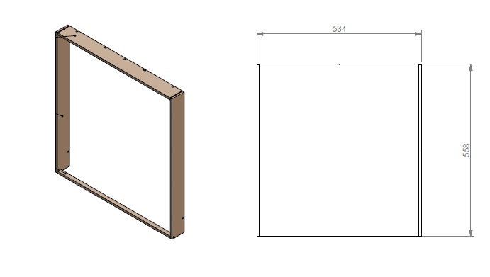 Cadre en profondeur 15 mm