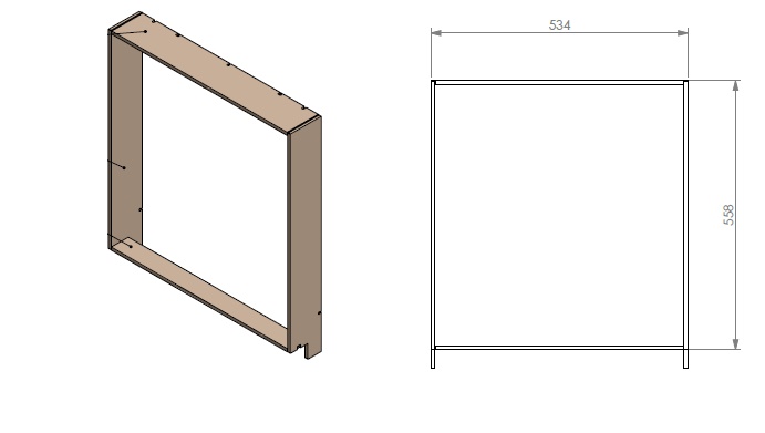 Cadre en profondeur 50mm