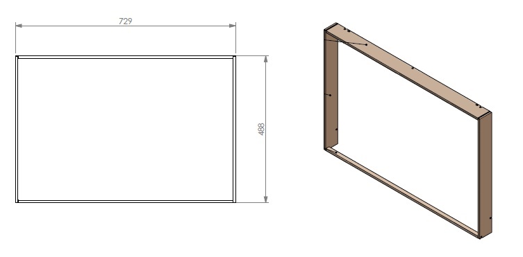 Cadre profondeur  15mm SmB 75-55