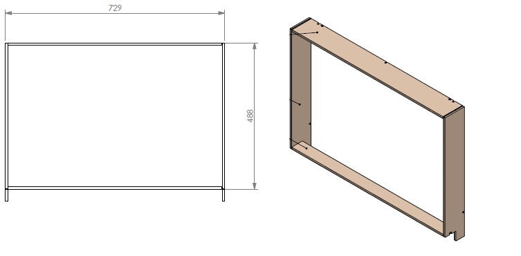 Cadre profondeur 50mm SmB 75-55