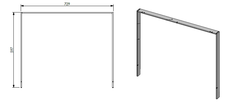 Cadre encastrable SmB 75-60