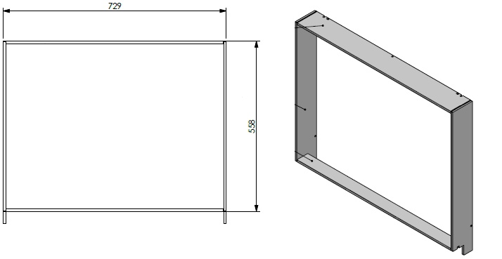 Cadre profondeur 50mm SmB 75-60