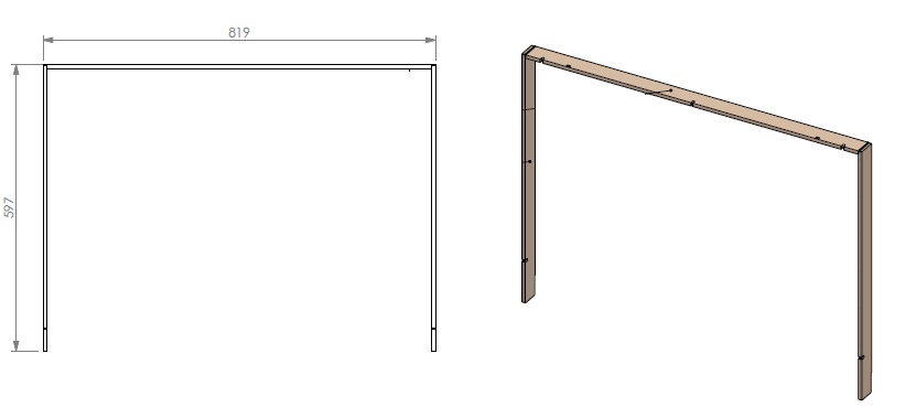 Cadre a encastrer SmB 80-60