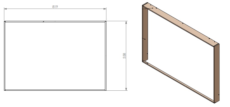 Cadre profondeur  15mm SmB 80-60
