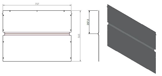 Plaque de finition arriere(sans vent.) SmB 80-60
