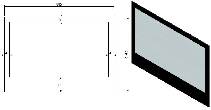 Vitre 885x614.5mm