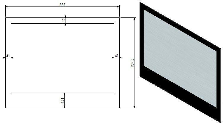 Vitre 885x704.5mm
