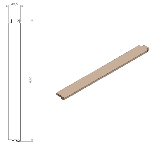 Plaque de finition côté SmB Box P45-45
