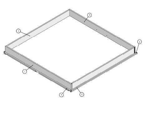 Floating frame excl vitre Topsham Large noir (depuis 10-5-2021)