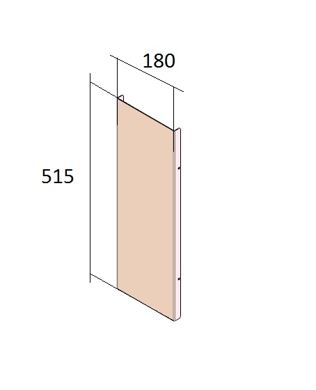 Lamelle arrière Topsham Small 515x180mm noire (depuis 10-5-2021)