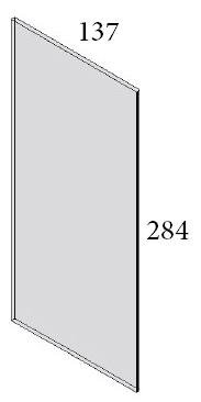 Vitre coté Unica 52 dim. 137x284