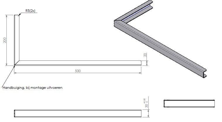 Support de déflecteur Inox
