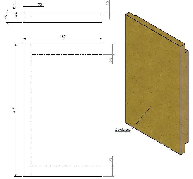 Vermiculite paroi arrière (d/g) Unilux 200/300