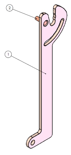 Poignée Unilux-3 65 (1 pt ferm) noire(depuis 10-5-2021)