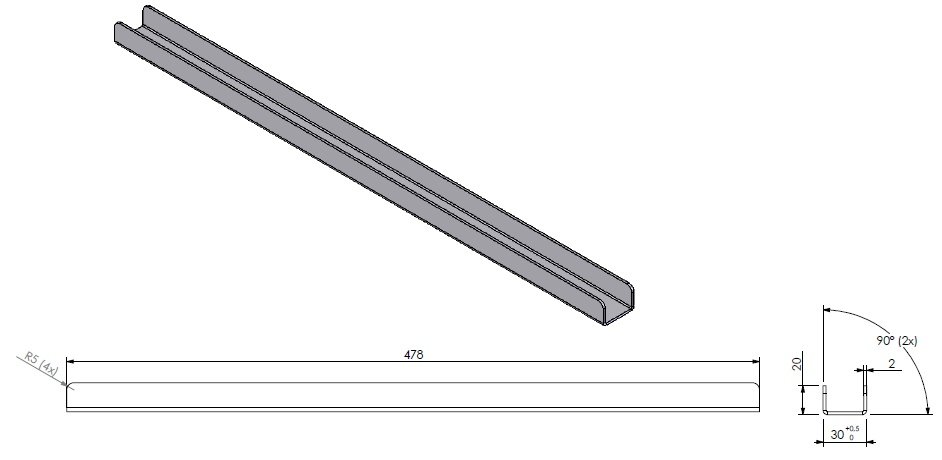 renfort de déflecteur Unilux 65