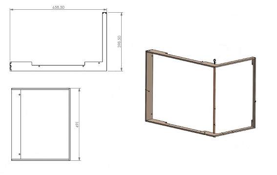 Cadre encastrable  UL-6 265 L/R