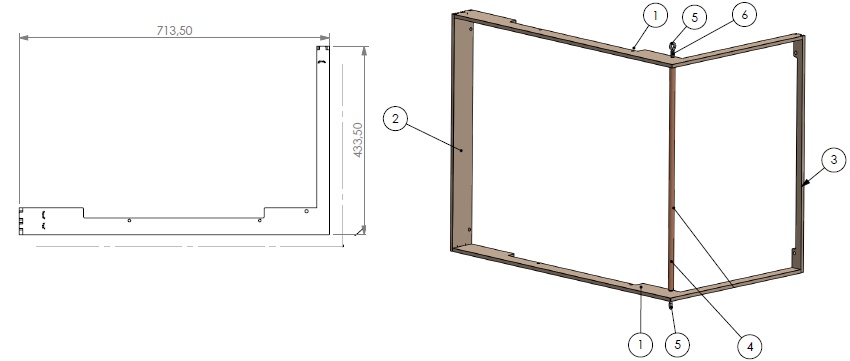 Cadre Unilux-6 270 L/R